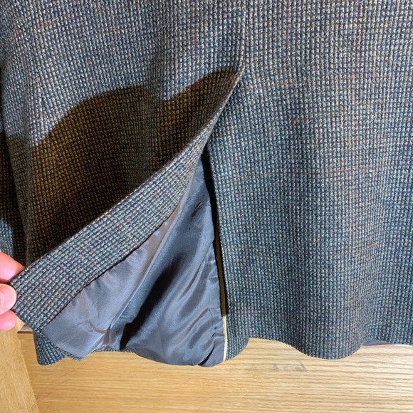 Vintage HAGGAR Pure Wool Gray Tweed Sport Coat Blazer Men’s Size 42 Two Button - Picture 3 of 9